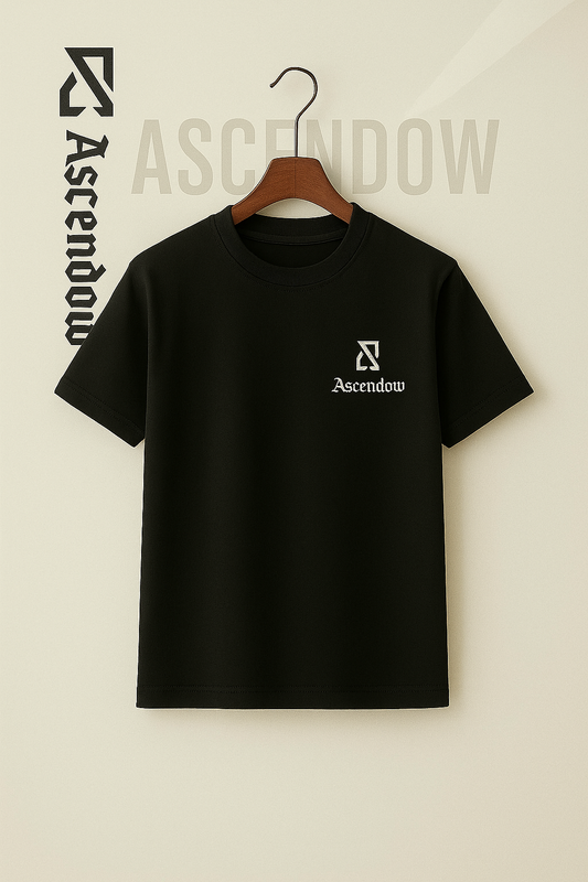 Ascendow Classic – Black Premium Tee